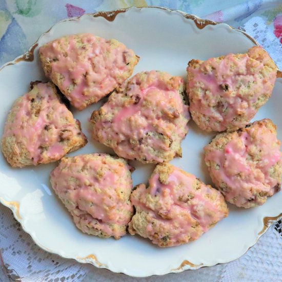 Rose, Date and Pistachio Scones