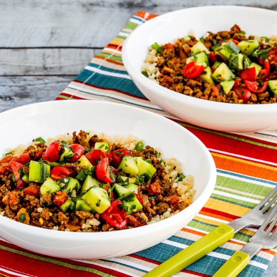 Middle Eastern Ground Beef Bowls