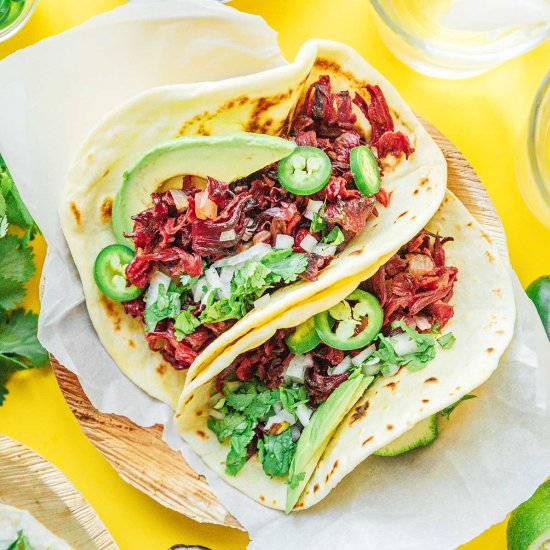 Vegan Hibiscus Tacos