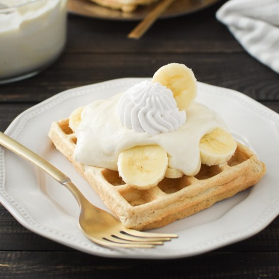 Banana Pudding Dessert Waffles