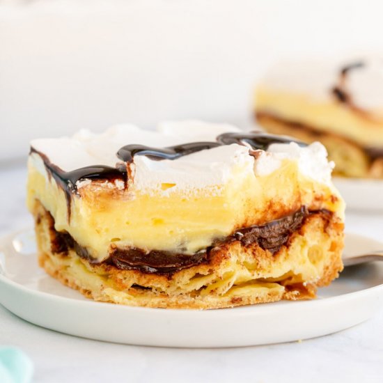 Cream Puff Chocolate Eclair Cake