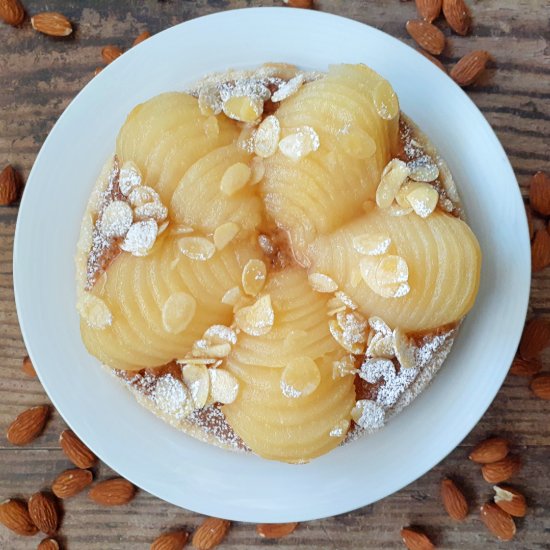 Pear and almond tart | Vegan, GF