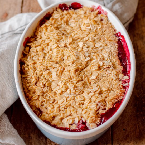 Apple and Plum Crumble