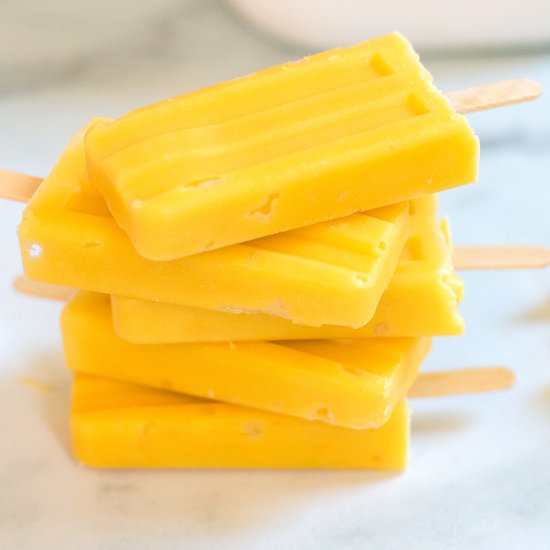 Creamy Mango Popsicles