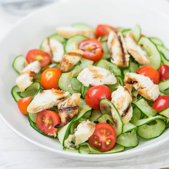 Chicken Tomato Cucumber Salad