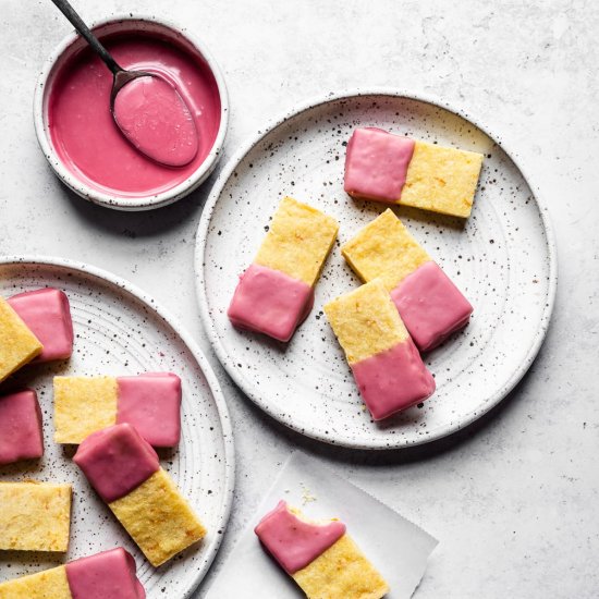 Blood Orange Cornmeal Shortbread