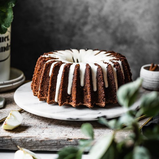 Apple Bundt Cake with Vanilla Glaze