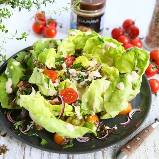 Butter Lettuce Salad with Lemon Tah