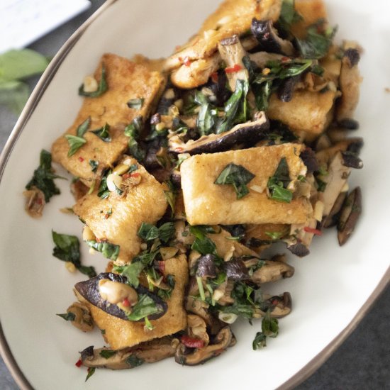 Tofu skin with cordia dichotoma