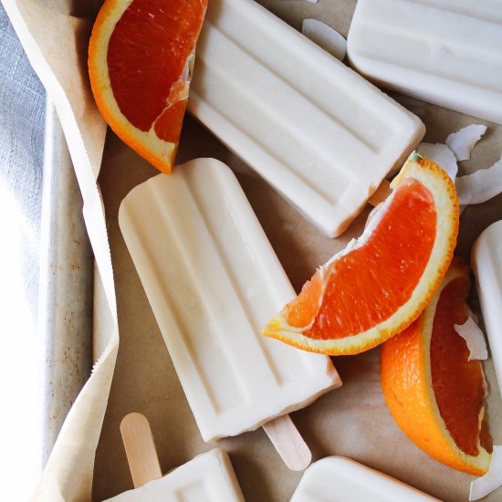 Orange coconut milk popsicles