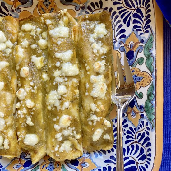 green chicken enchiladas