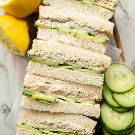 Tuna Cucumber Sandwiches