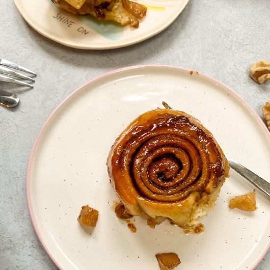 Vegan Pear & Walnut Sticky Buns