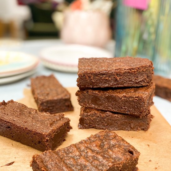 Vegan Rye Chocolate Brownies