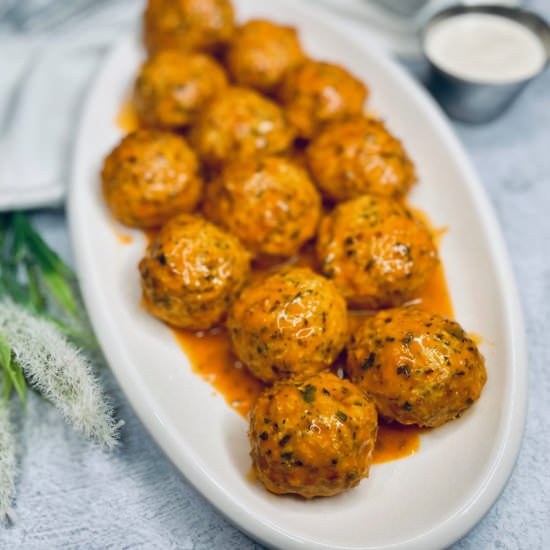 Buffalo Chicken & Cauli Meatballs