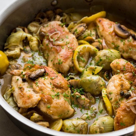 Lemon Artichoke Chicken Skillet