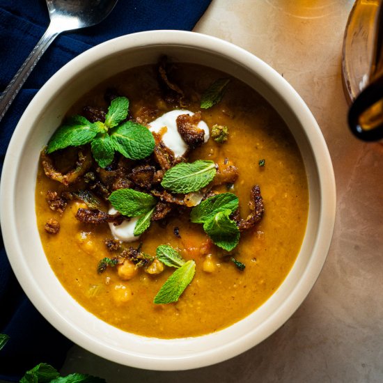 Golden Chickpea Stew w Fried Onions