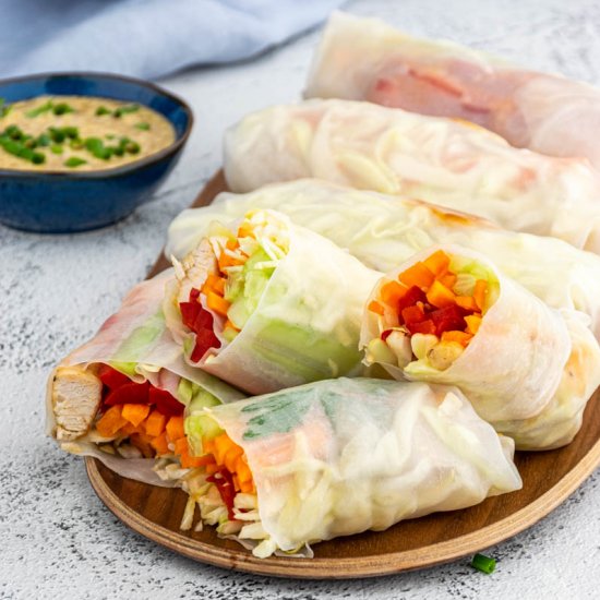 Spring rolls with chicken