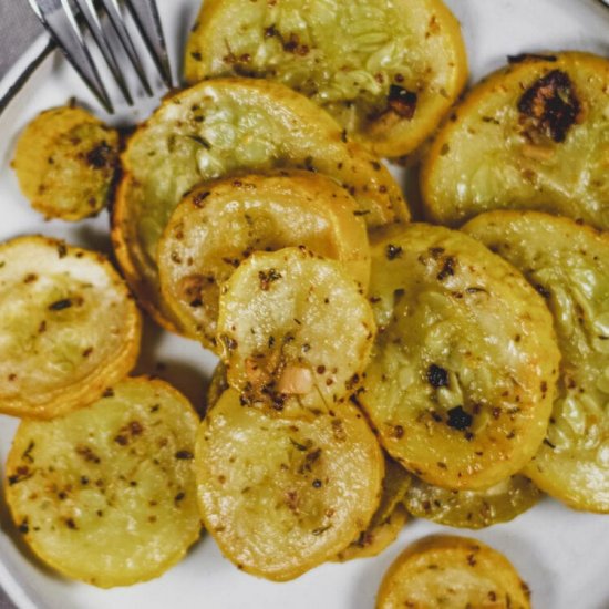 easy roasted summer squash