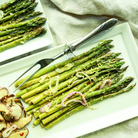 Roasted Asparagus & Shiitakes