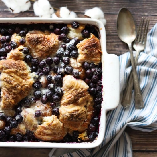 Blueberry Croissant Bake