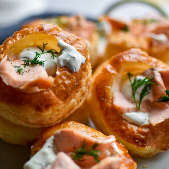 Flaked Salmon Vol au Vents