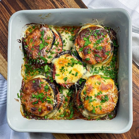 Easy Eggplant Parmesan Towers