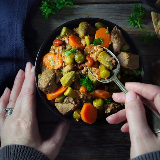 Easy Mediterranean Okra Stew