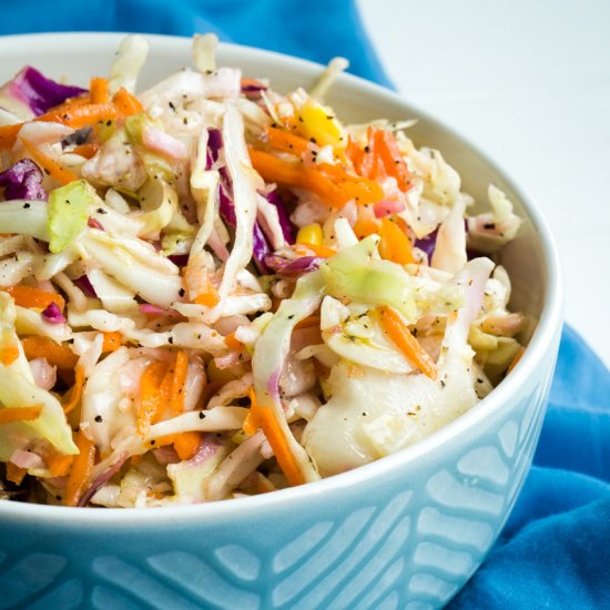 Healthy No-Mayo Coleslaw