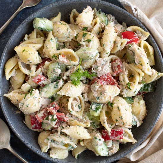 Creamy Tuna Pasta Salad