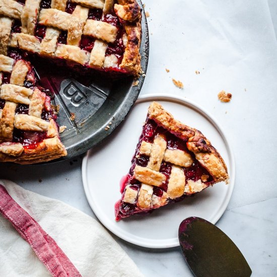 Cherry Rhubarb Pie