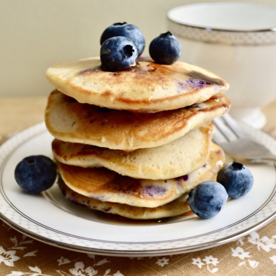 Blueberry Lemon Yogurt Pancakes