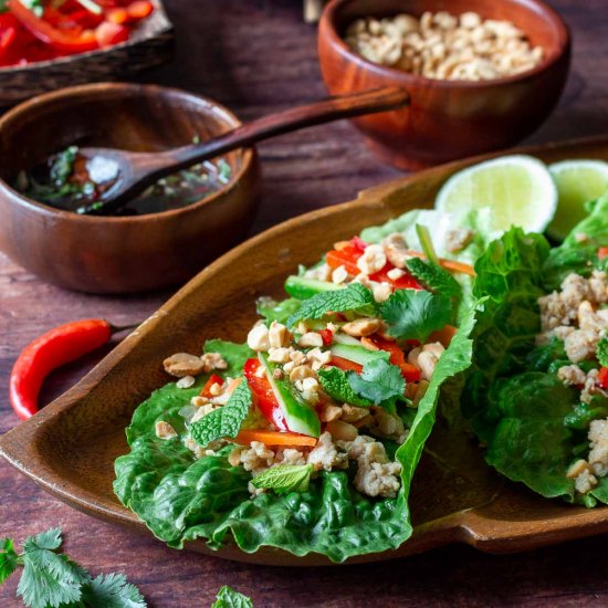 Healthy Chicken Lettuce Wraps