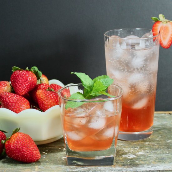 Strawberry Shrub Gin Cocktail