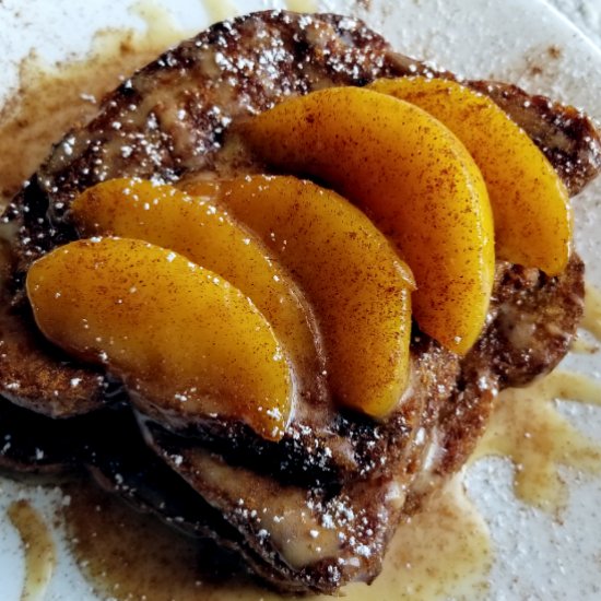 Vegan Peaches & Cream French Toast