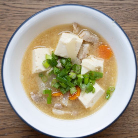 Tonjiru Pork Vegetable Miso Soup