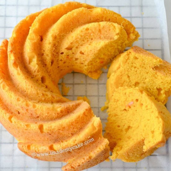 Moist Eggless Mango Bundt Cake