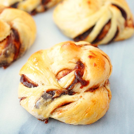 Red bean swirl buns