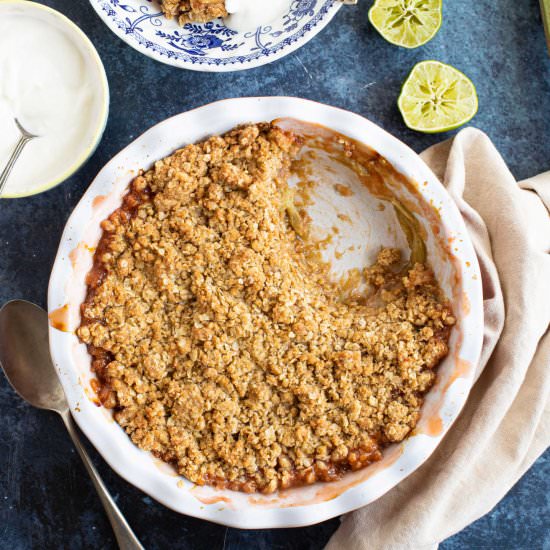 Rhubarb and Ginger Crumble