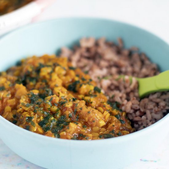 Easy red lentil dal