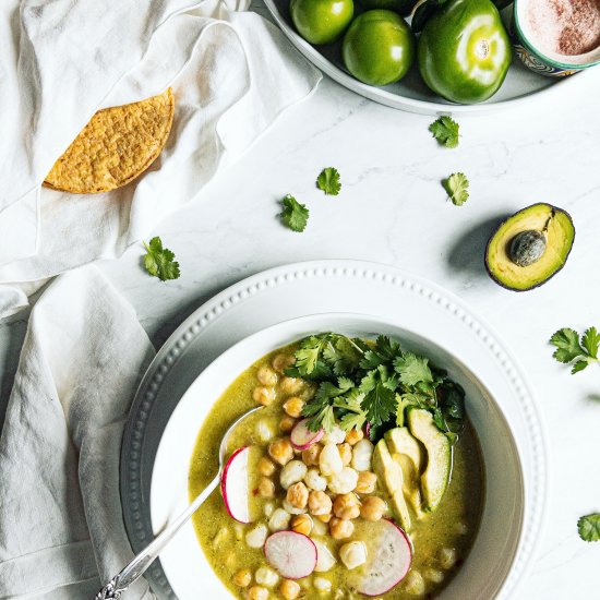 Easy Vegan Pozole Verde