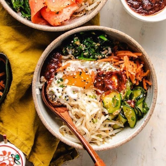 Vegetarian Bibimbap Korean RiceBowl