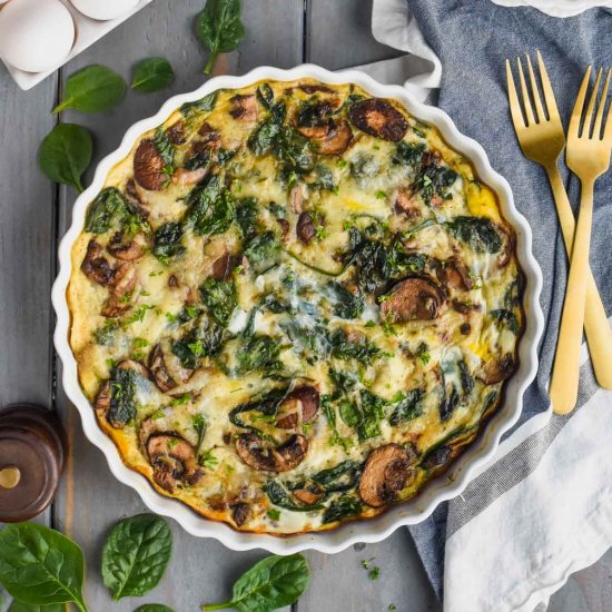 Crustless Spinach Quiche