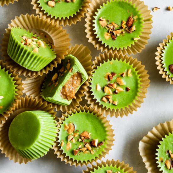 Matcha Almond Butter Cups