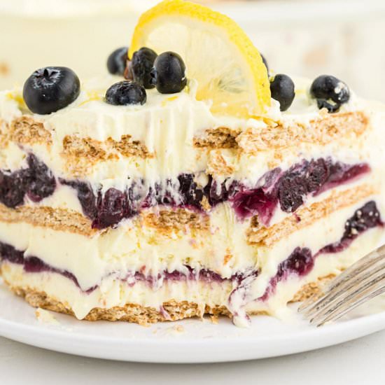 Lemon Blueberry Icebox Cake