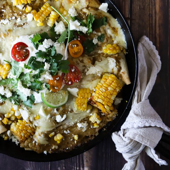 Sweet Corn Chicken Enchiladas