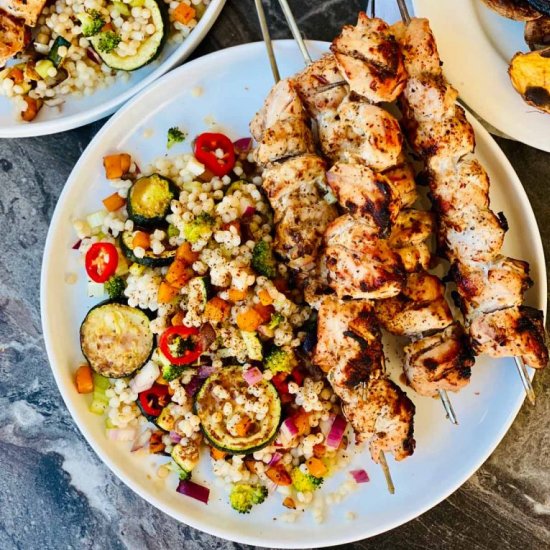 Easy BBQ Chicken Kebabs