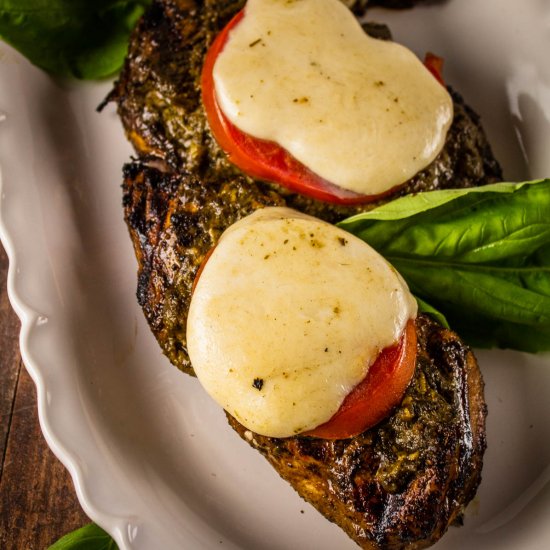 Grilled Chicken Caprese with Pesto