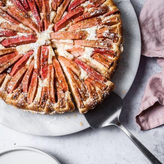 Pink Apple Tart with Cream Cheese