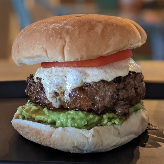 Mozzarella Avocado Tomato Burger